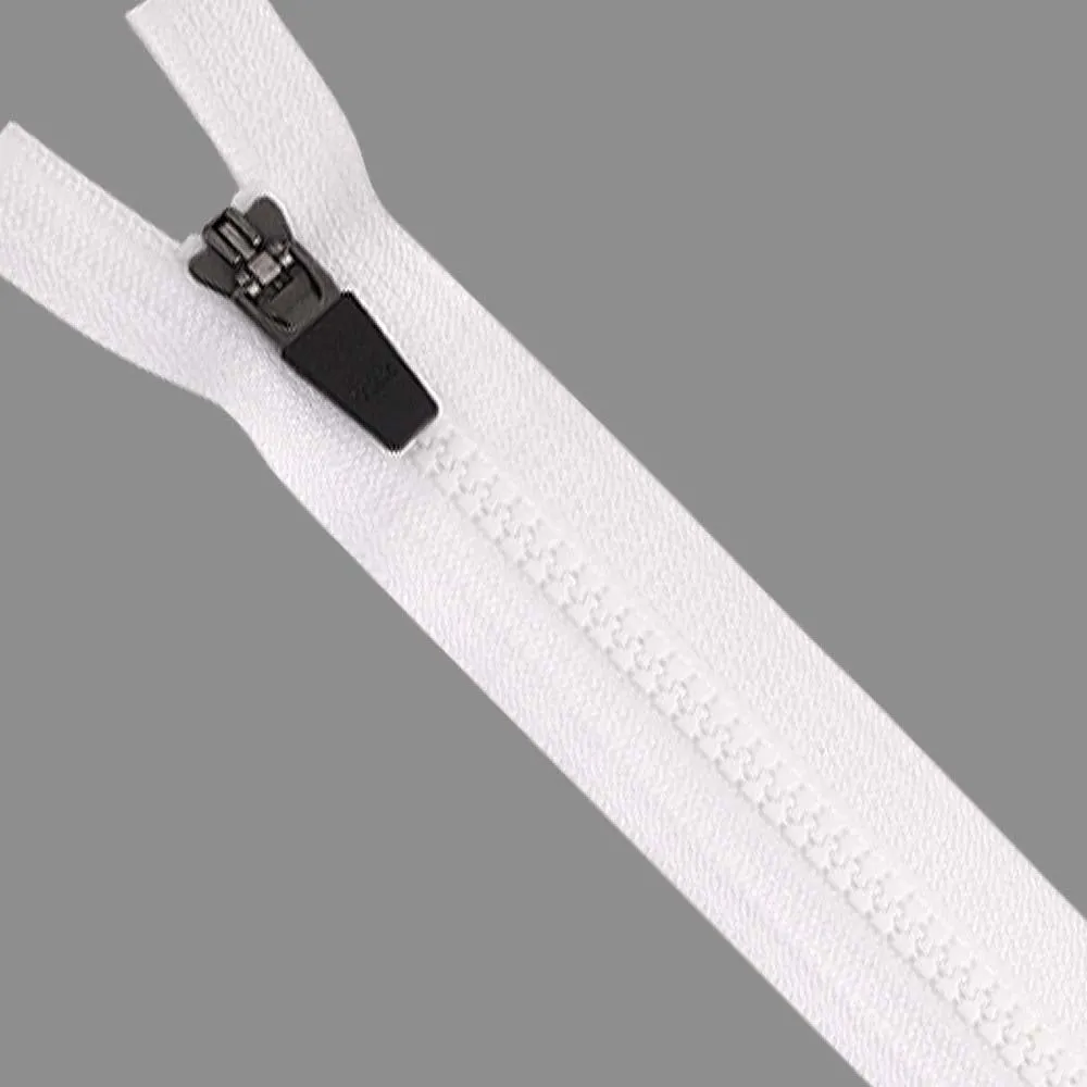 YKK- #5 Solid Black & White Vislon Open-End YKK Zipper
