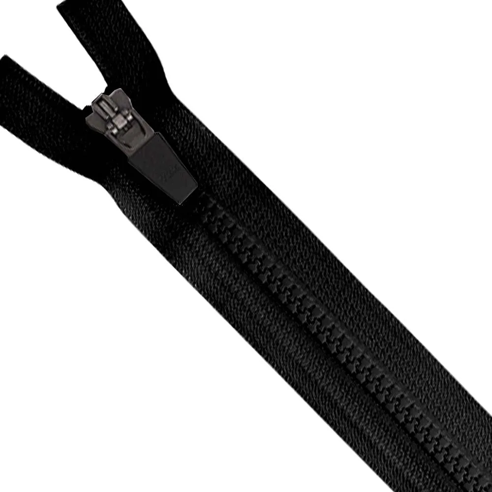 YKK- #5 Solid Black & White Vislon Open-End YKK Zipper