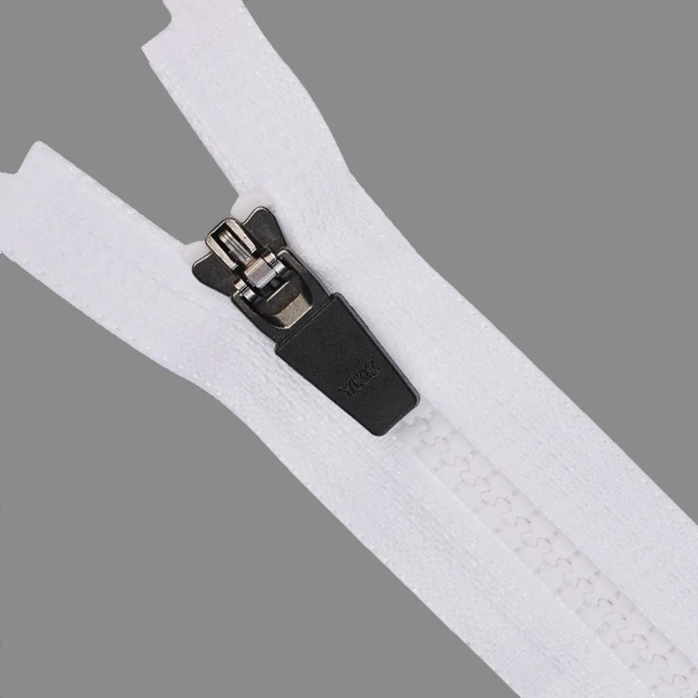 YKK- #5 Solid Black & White Vislon Open-End YKK Zipper