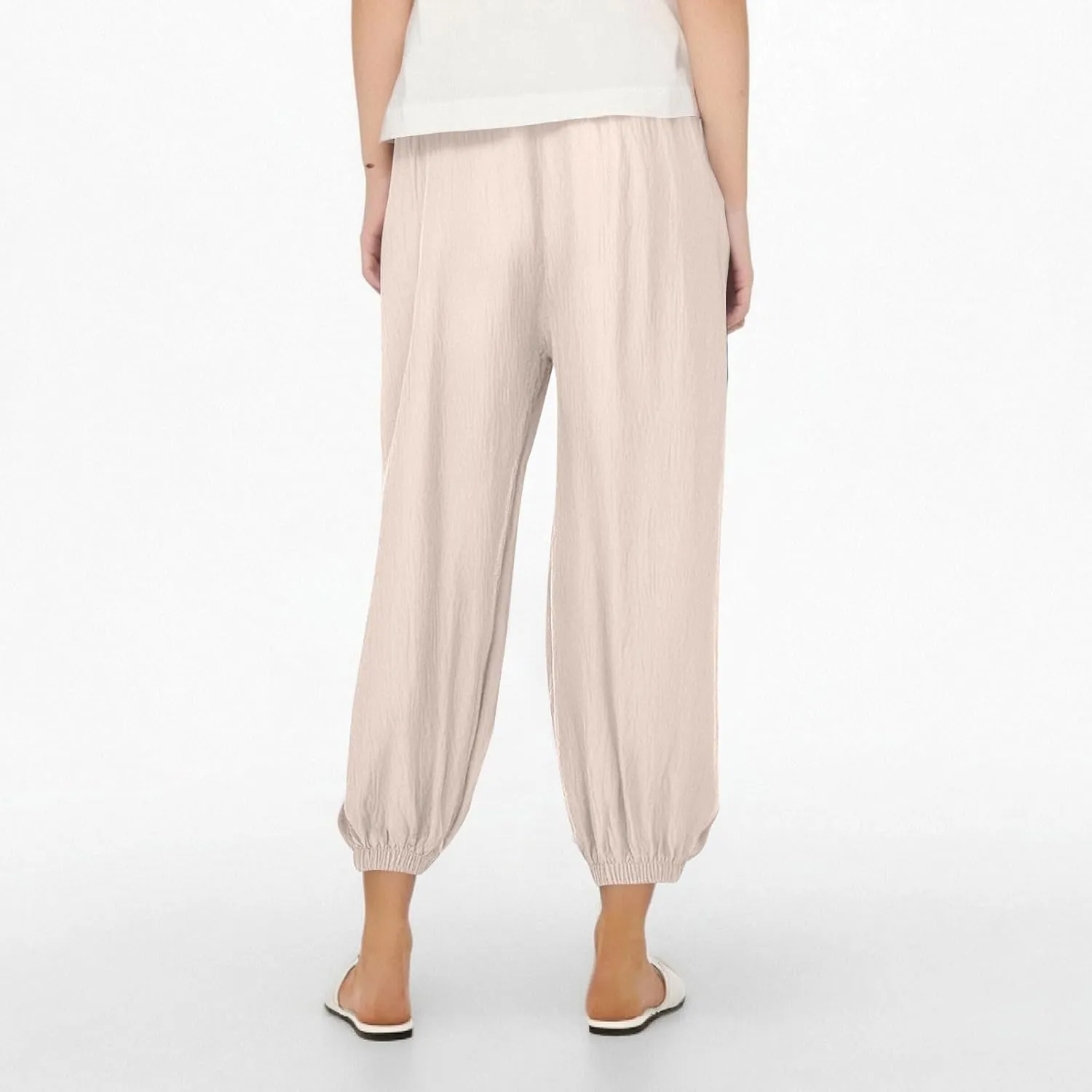 Yoga Pants for Women Lounge, Plus Size Pants for Curvy Women High Waisted Linen Wide Leg Business Casual Trousers