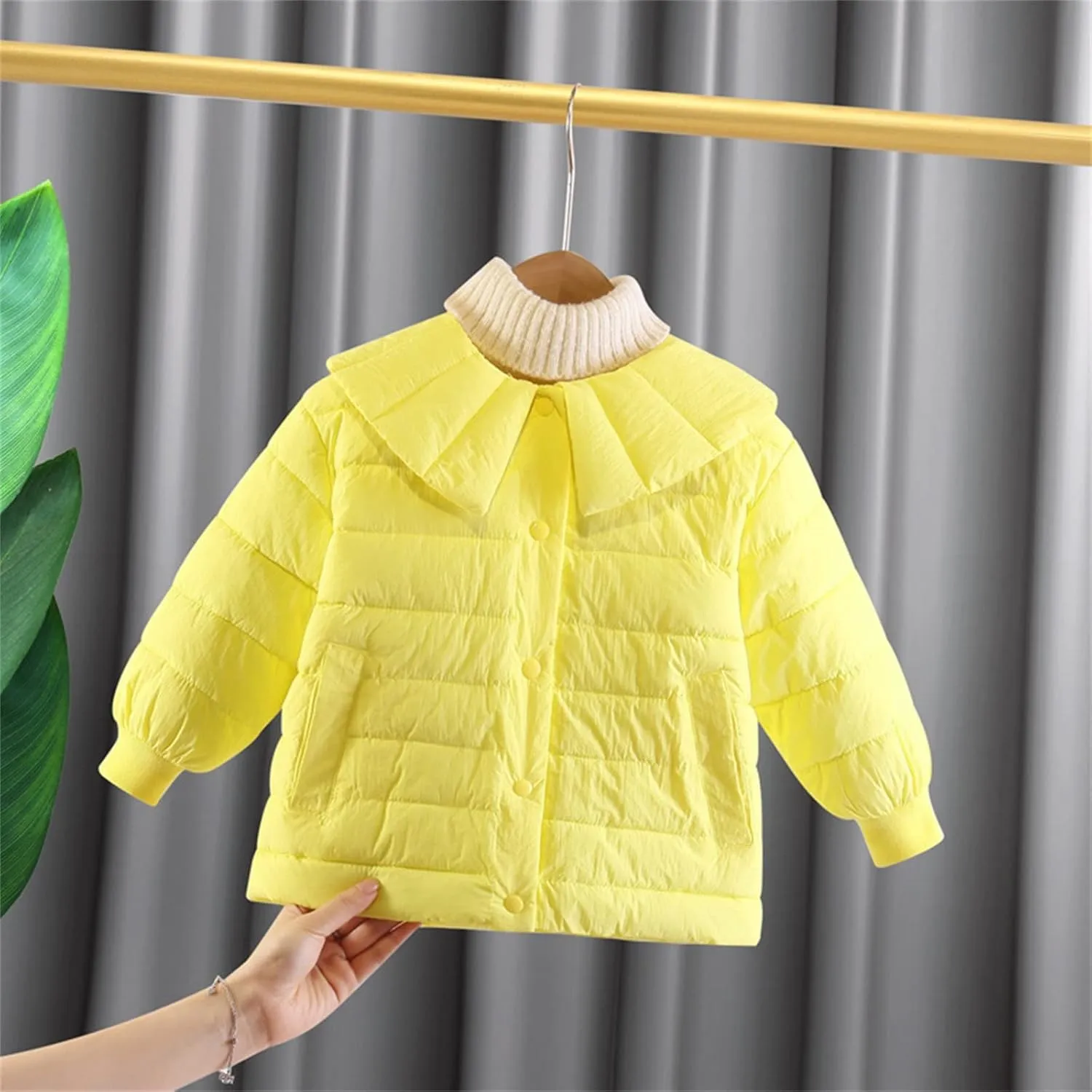 Youth Winter Coat Newborn Infant Babys Girls Winter Solid Warm Thick Cotton Long Sleeve Padded Clothes Coat