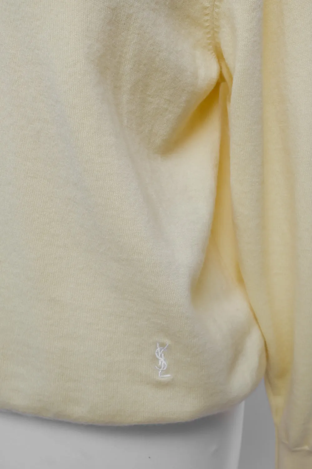 YSL VINTAGE YVES SAINT LAURENT YELLOW WOOL TURTLE KNIT
