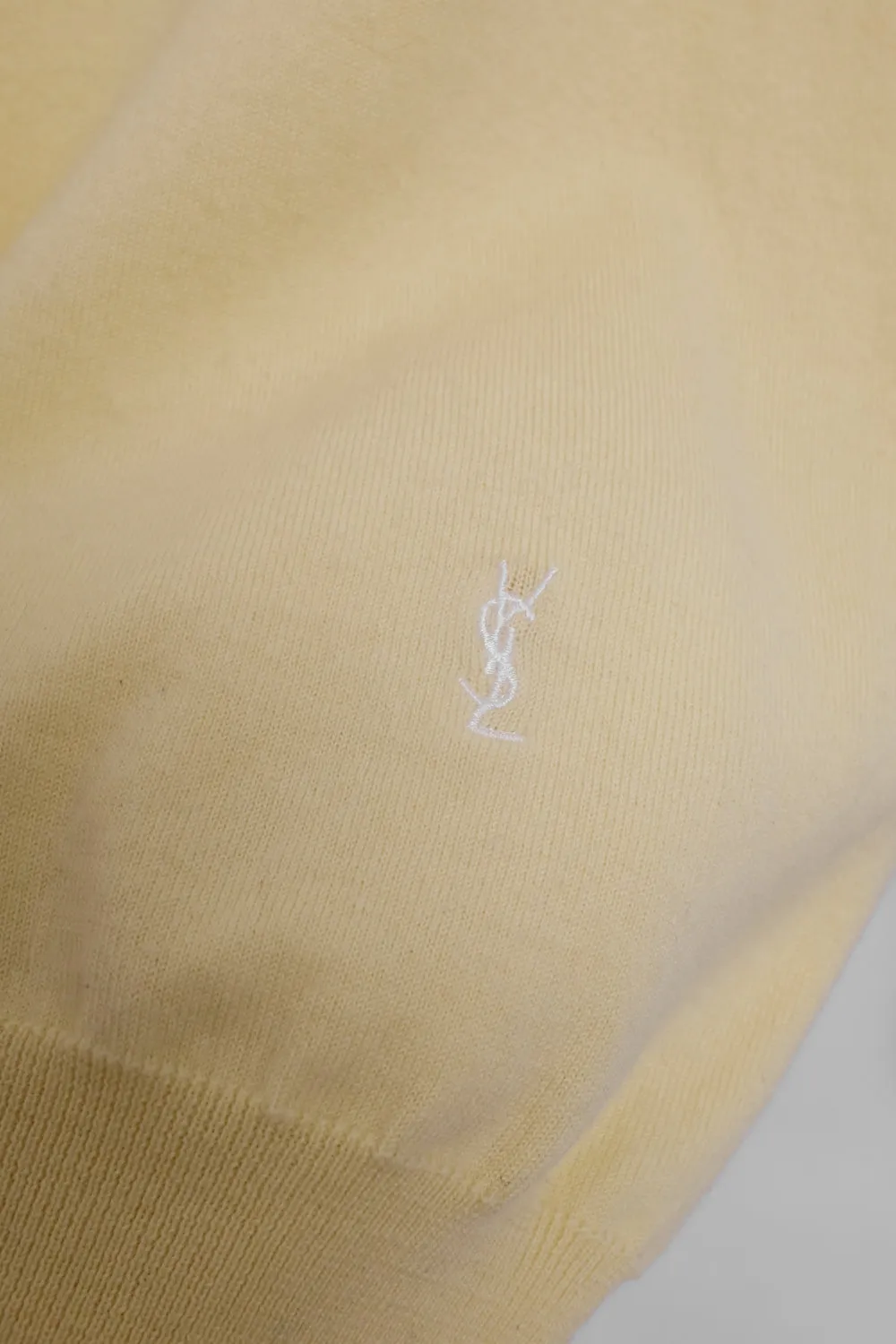 YSL VINTAGE YVES SAINT LAURENT YELLOW WOOL TURTLE KNIT