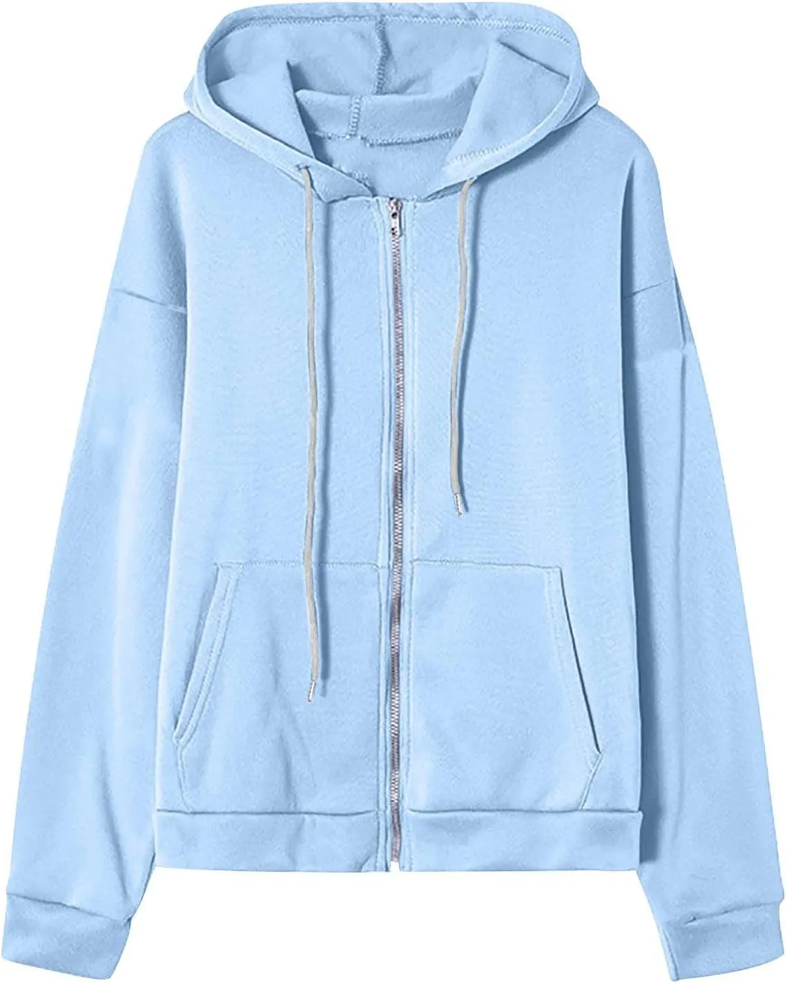 Zip Up Hoodies Women 2023 Fall Fashion Oversized Sweatshirt Y2k Sweaters Pullover Cute Teen Girl Jacket Trendy Winter Clothes